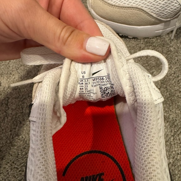 Nike Women's White and Tan Air Max Sneakers - Picture 4 of 5